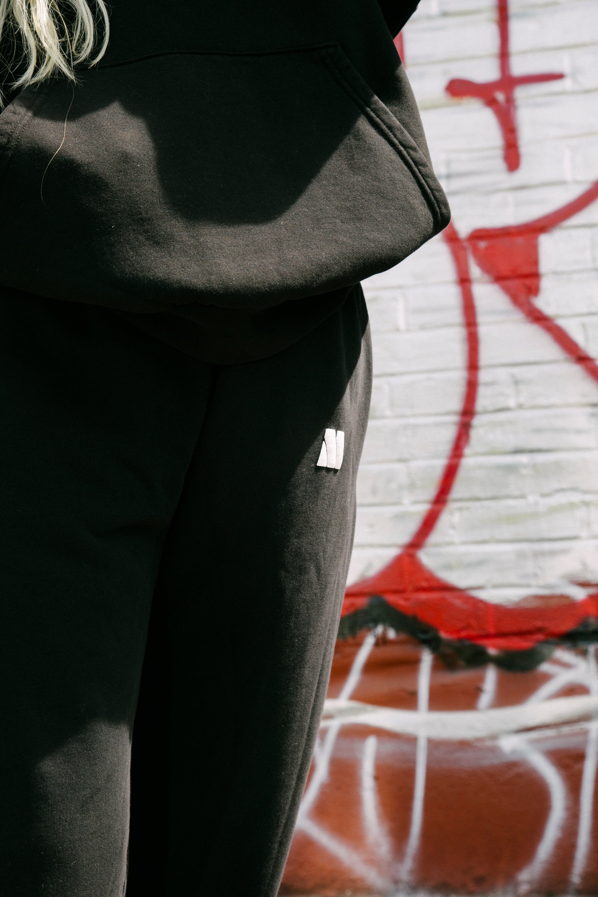 Black Motown Essentials Sweatpants Close UP