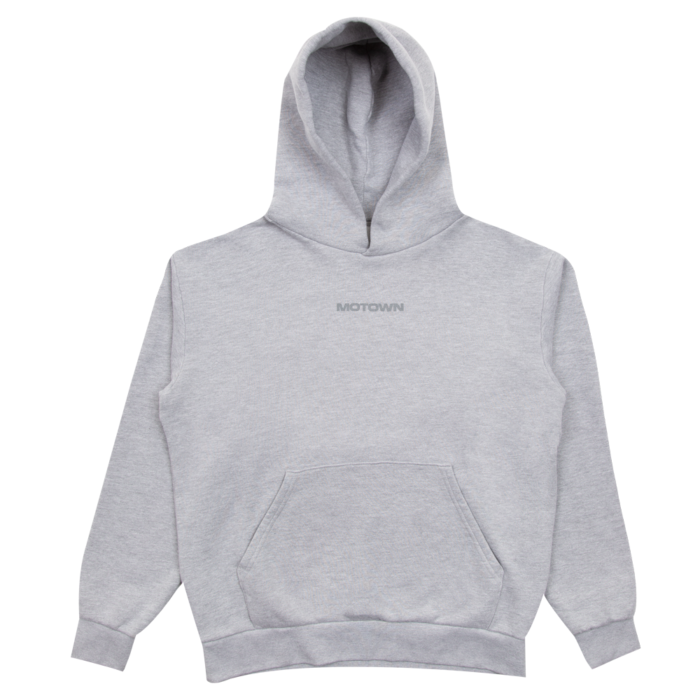Grey Motown Essentials Hoodie Front 
